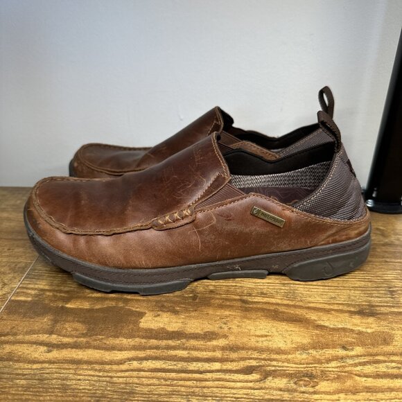 Olukai Na\'I WP Waterproof Mens Brown Leather Slip-On Loafers Shoe US 9.5 EU 42.5 main image 3